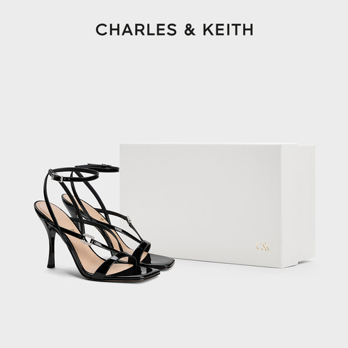 方头高跟亮钻凉鞋CHARLES&KEITH