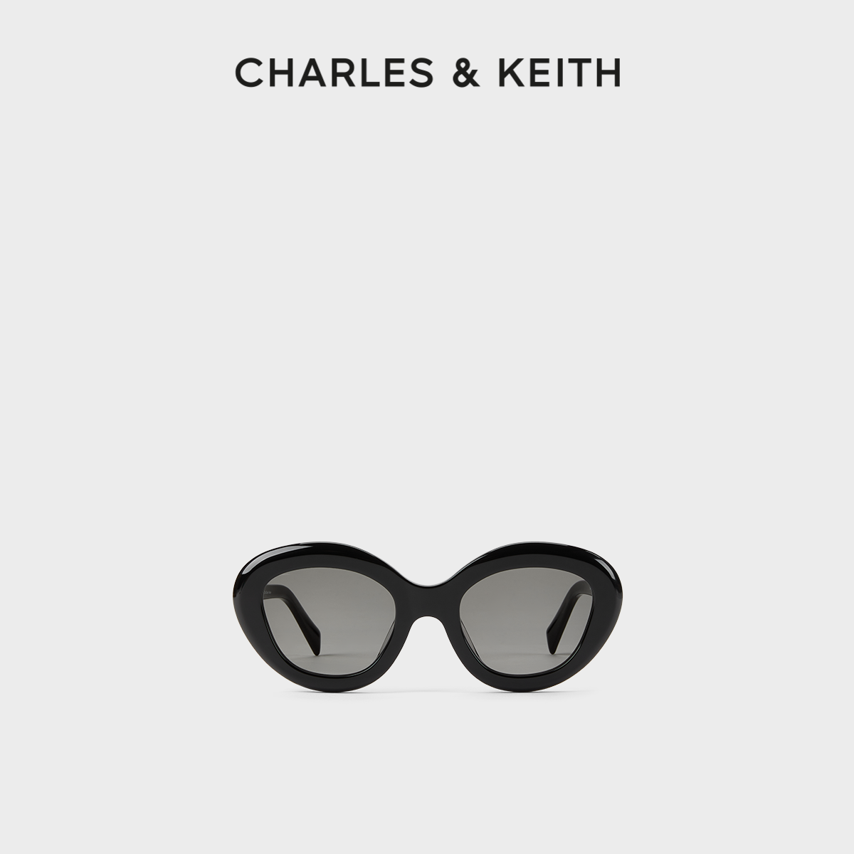 CHARLES&KEITH欧美复古猫眼墨镜