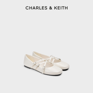 芭蕾舞鞋 70920205交叉带平跟玛丽珍鞋 CK1 CHARLES&KEITH26春新款