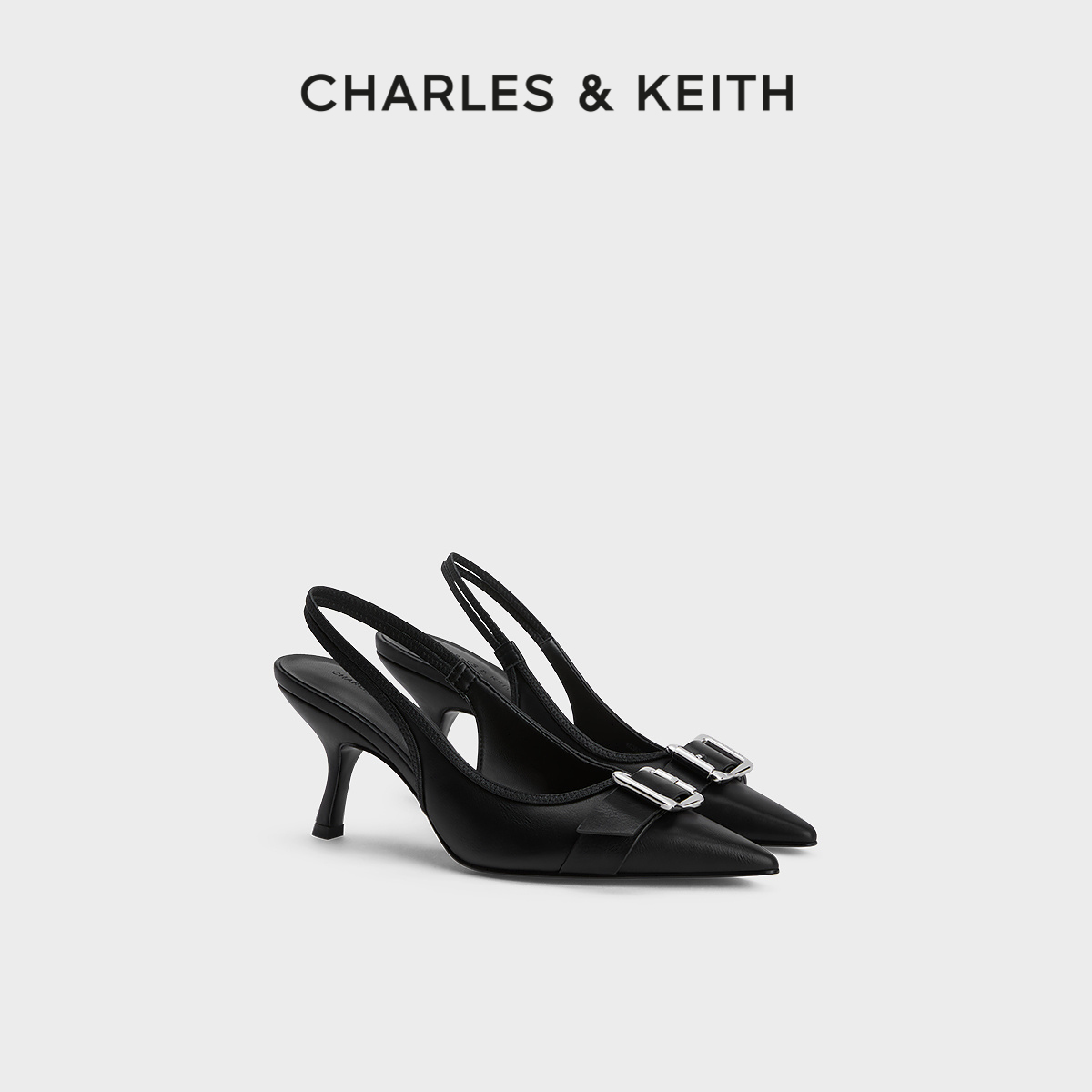 CHARLES&KEITH高跟包头凉鞋