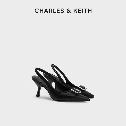 【520礼物】CHARLES&KEITH24新款CK1-60361511尖头金属扣包头凉鞋-封面