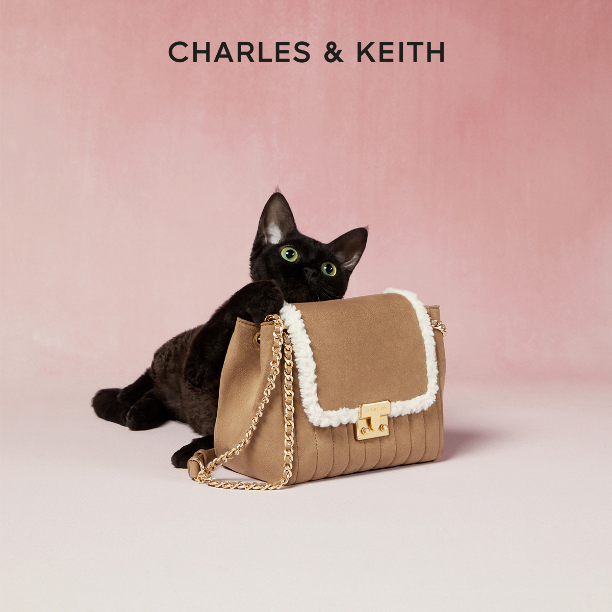 CHARLES&KEITH链条单肩腋下包