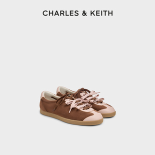 休闲鞋 71960025平底蝴蝶结撞色德训鞋 CK1 CHARLES&KEITH25秋新款