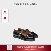 CHARLES&KEITH26春新款 小皮鞋 CK1 70381187复古漆皮平底玛丽珍鞋