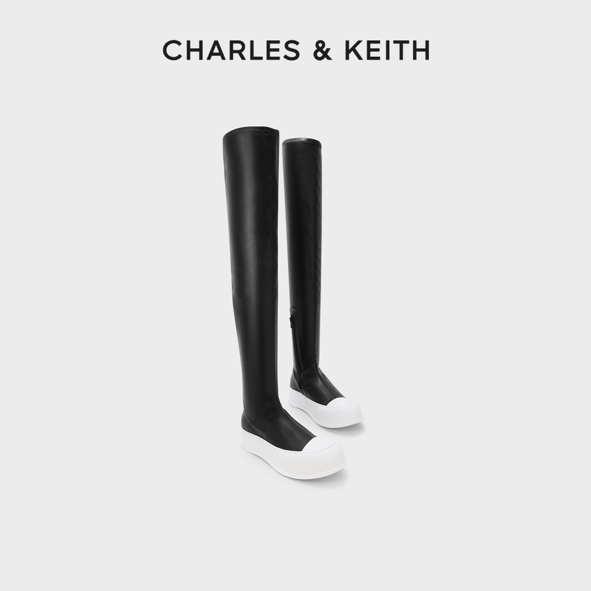 CHARLES&KEITH复古过膝靴