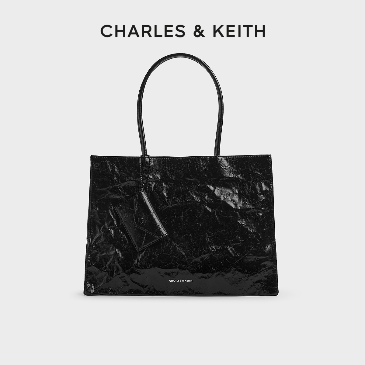 【618开门红】CHARLES&KEITH24新款CK2-30782346褶皱托特包腋下包 箱包皮具/热销女包/男包 托特包 原图主图