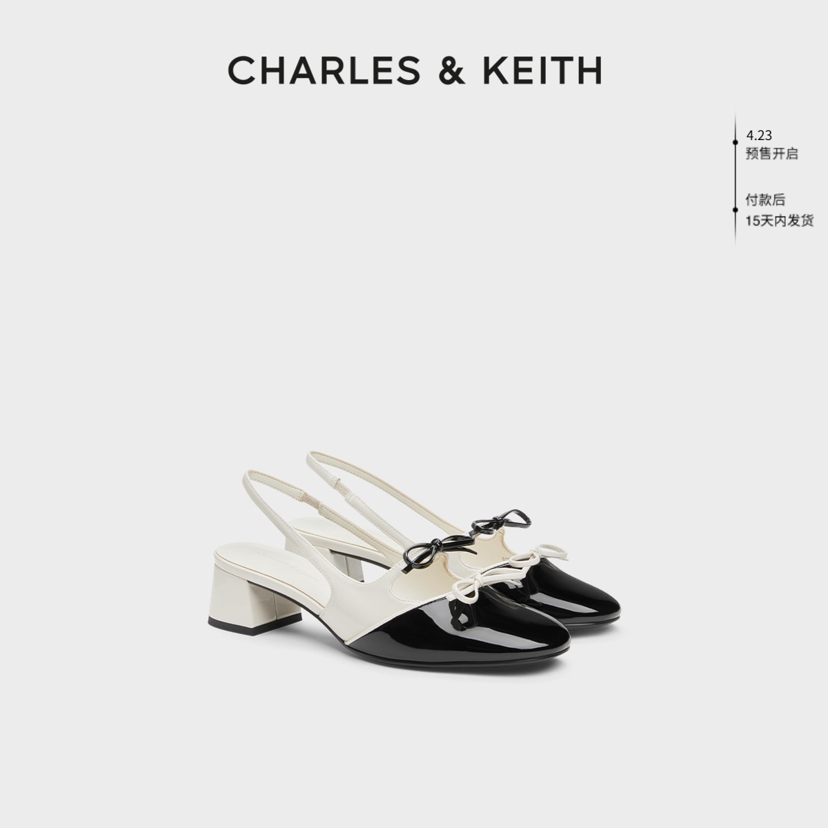 【母亲节礼物】CHARLES&KEITH24新款CK1-61720194法式蝴蝶结凉鞋