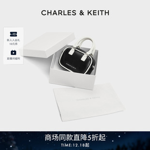 40681221迷你链条小方包包挂耳机包 CK6 CHARLES&KEITH25冬季 新款