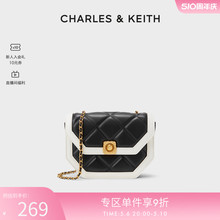 CHARLES&KEITH春夏女包CK2-20671406女士菱格链条斜挎信封包