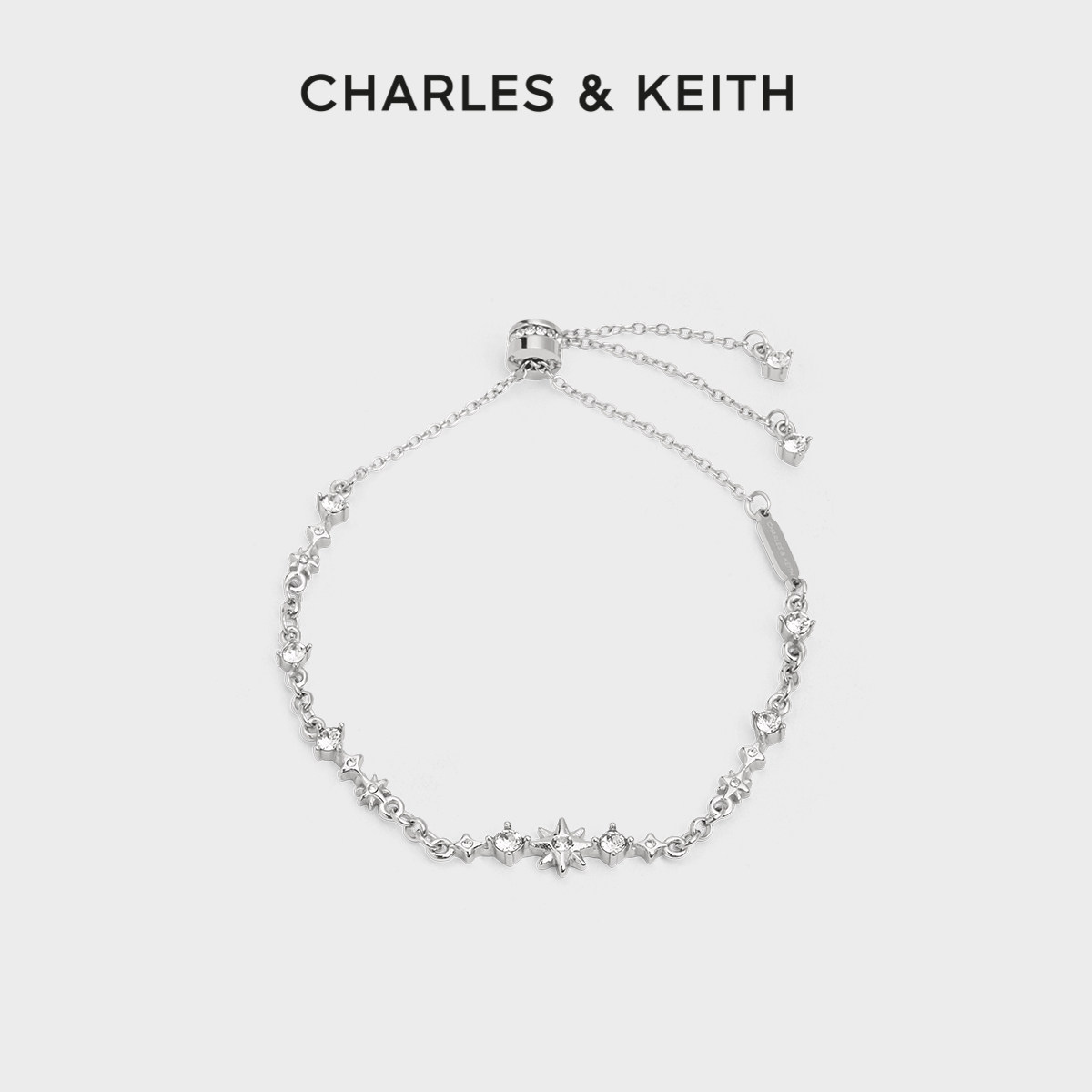 CHARLES&KEITH26春新款CK5-13220060北极星系列设计感水晶手链图片