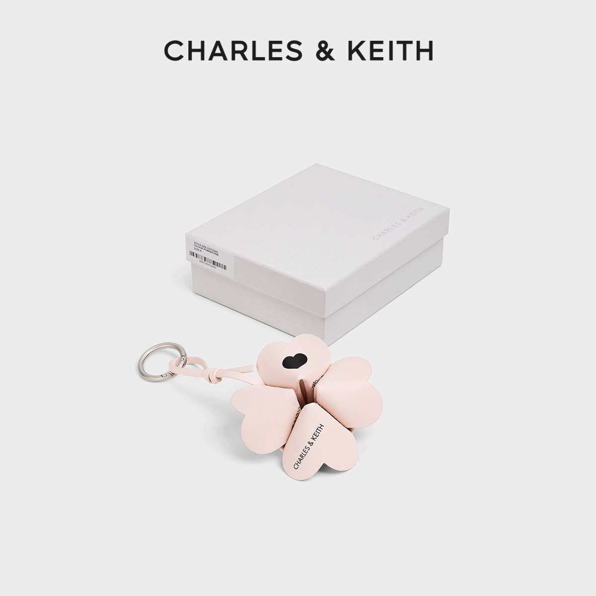 CHARLES&KEITH26春新款CK8-10701665情人节系列字母包挂件钥匙扣