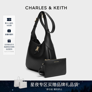 CHARLES&KEITH25冬新款 40782726简约通勤大容量托特包水桶包 CK2