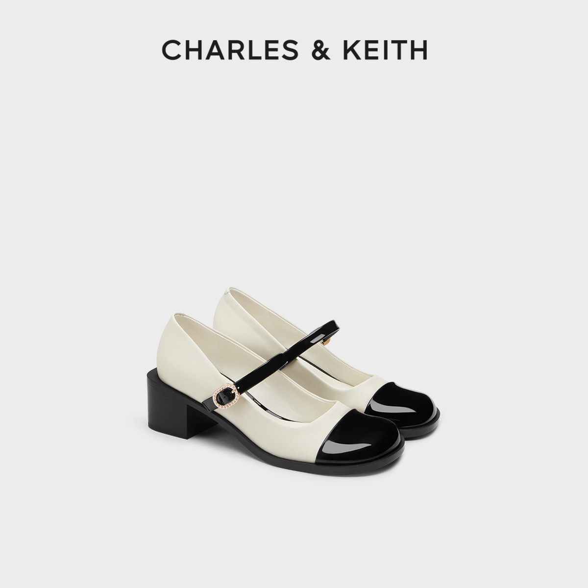 CHARLES&KEITH粗跟玛丽珍鞋图片