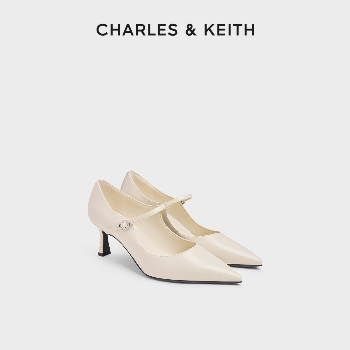 CHARLES&KEITH26春新款CK1-61720251亮面尖头玛丽珍鞋高跟鞋单鞋,女鞋,玛丽珍鞋,淘宝优惠券,粉丝福利购,淘宝优惠卷
