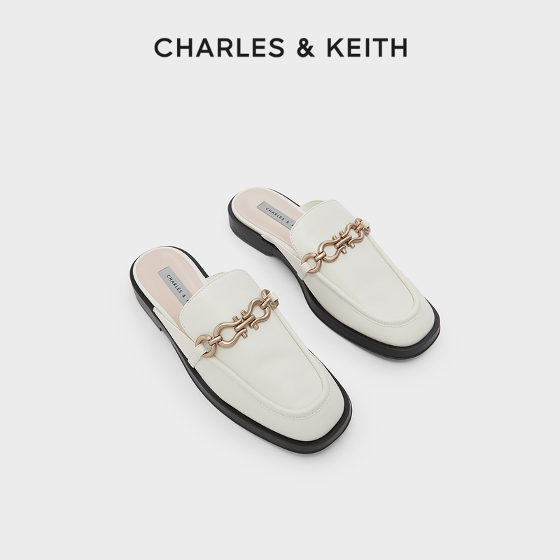 【热品回归】CHARLES&KEITH女鞋CK1-70380883金属低跟穆勒女鞋 女鞋 穆勒鞋 原图主图