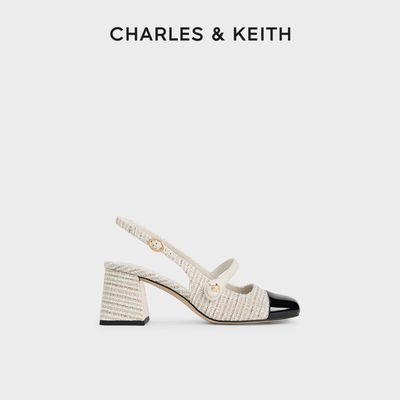 【母亲节礼物】CHARLES&KEITH新款CK1-60361507法式拼色玛丽珍鞋