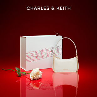 CHARLES&KEITH25夏新款 B鱷魚紋鏈條腋下包小方包女 80151362 CK2
