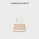 女包CK2 CHARLES&KEITH夏季 30782111复古柔软单肩包编织托特包女