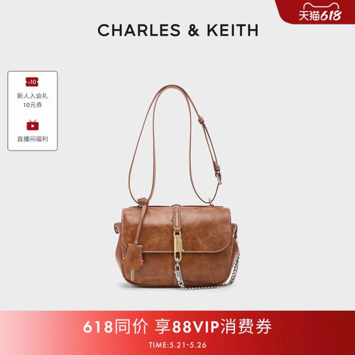 复古锁扣小方包CHARLES&KEITH
