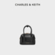 CHARLES&KEITH25冬新款 CK2 30782729简约手提斜挎小方包波士顿包
