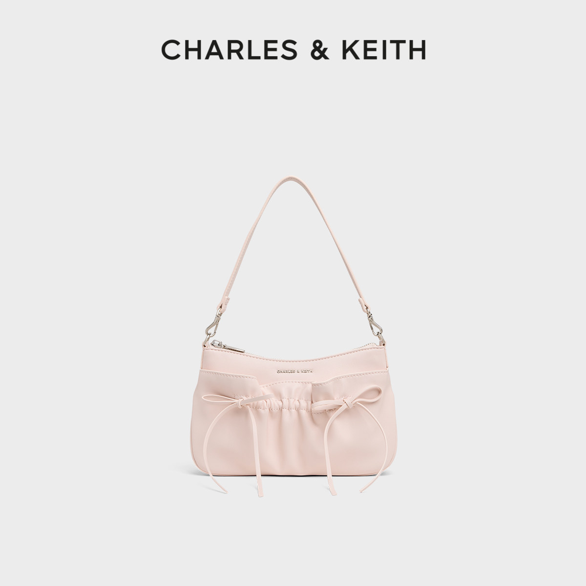 芭蕾蝴蝶结腋下包CHARLES＆KEITH图片