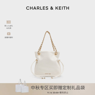 [中秋礼物]CHARLES&KEITH女CK2-80151536抽绳链条手提托特福袋包