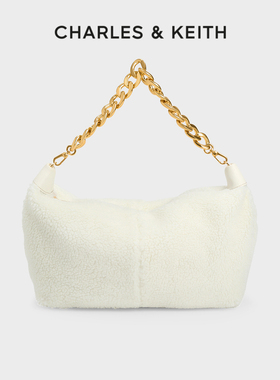 CHARLES＆KEITH春季女包CK2-40781924-1柔软大容量hobo链条单肩包