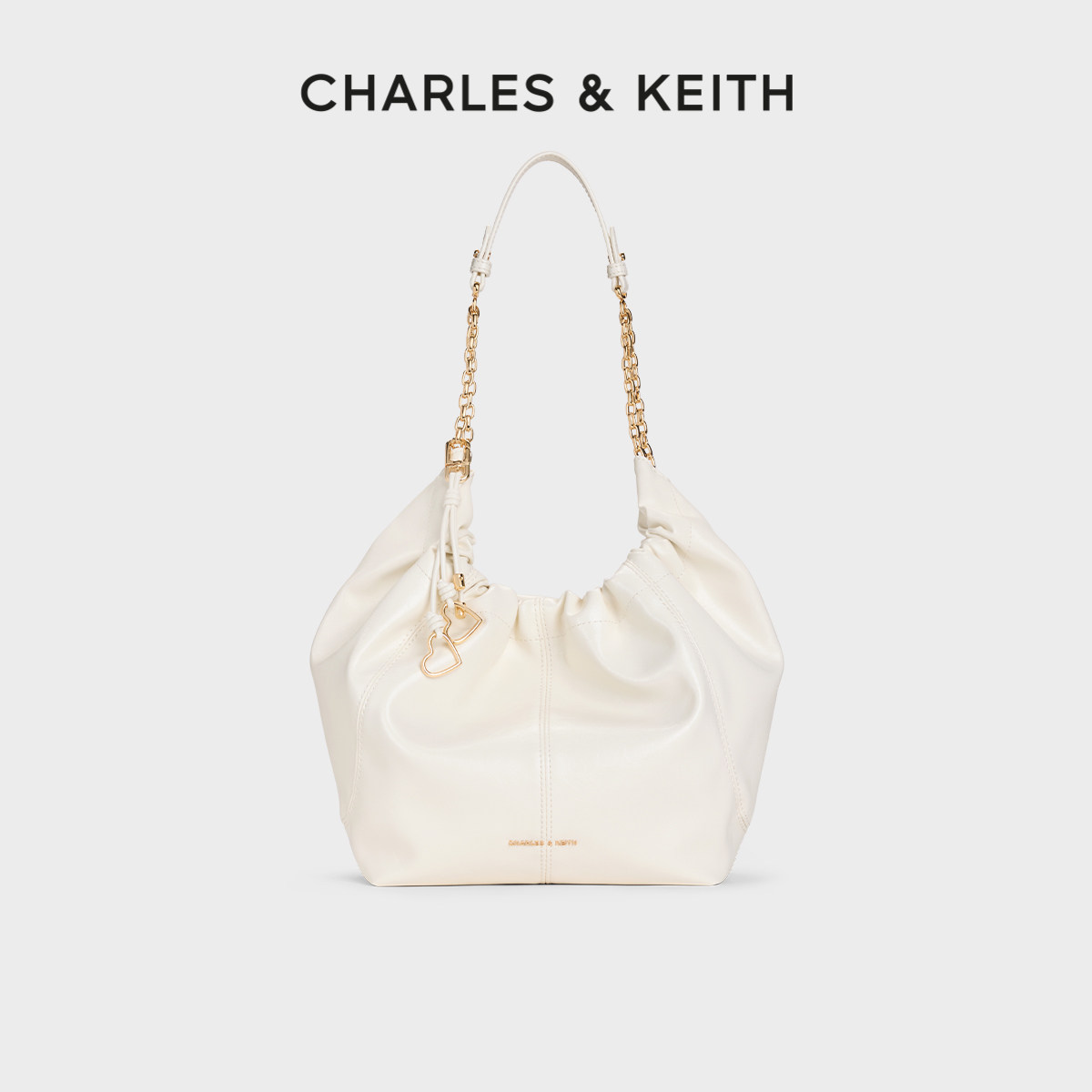CHARLES&KEITH26秋季新款CK2-40151610带包挂大容量托特包斜挎包