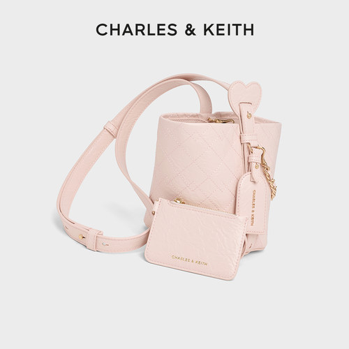 菱格子母水桶包CHARLES&KEITH
