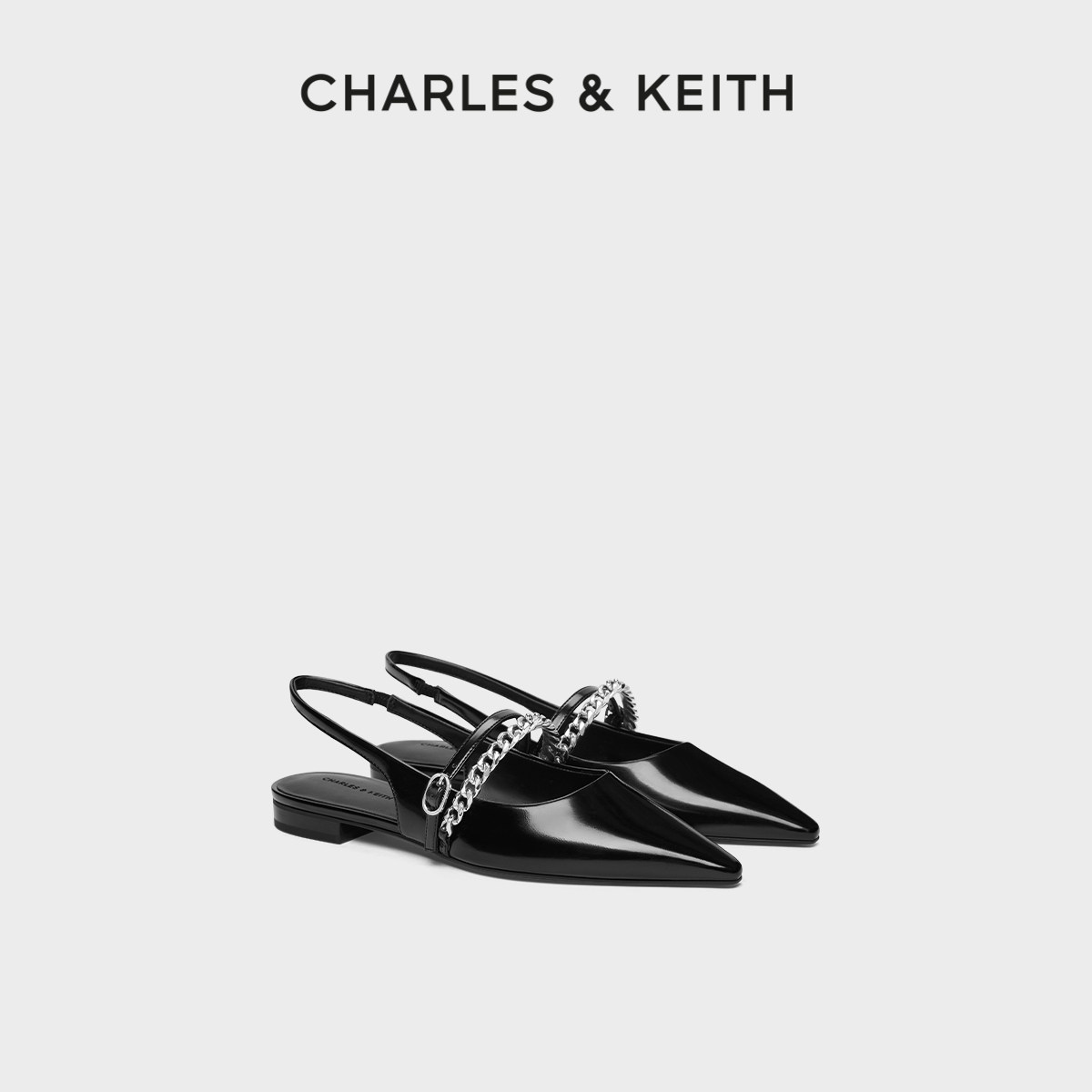 【618折扣】CHARLES&KEITH26春新款CK1-70381189平底尖头凉鞋单鞋