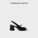 CHARLES&KEITH秋冬女鞋 蝴蝶结玛丽珍鞋 CK1 61720191拼色包头凉鞋