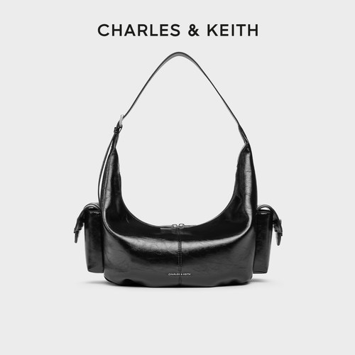 时尚油蜡皮腋下包CHARLES&KEITH