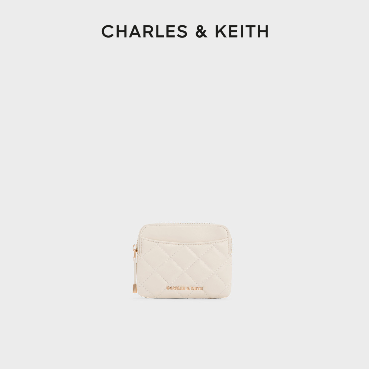 CHARLES&KEITH26春新款CK6-50681238菱格纹迷你零钱包卡包手拿包