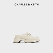 CHARLES&KEITH春季 70580219甜酷穆勒拖包头厚底拖鞋 女鞋 CK1