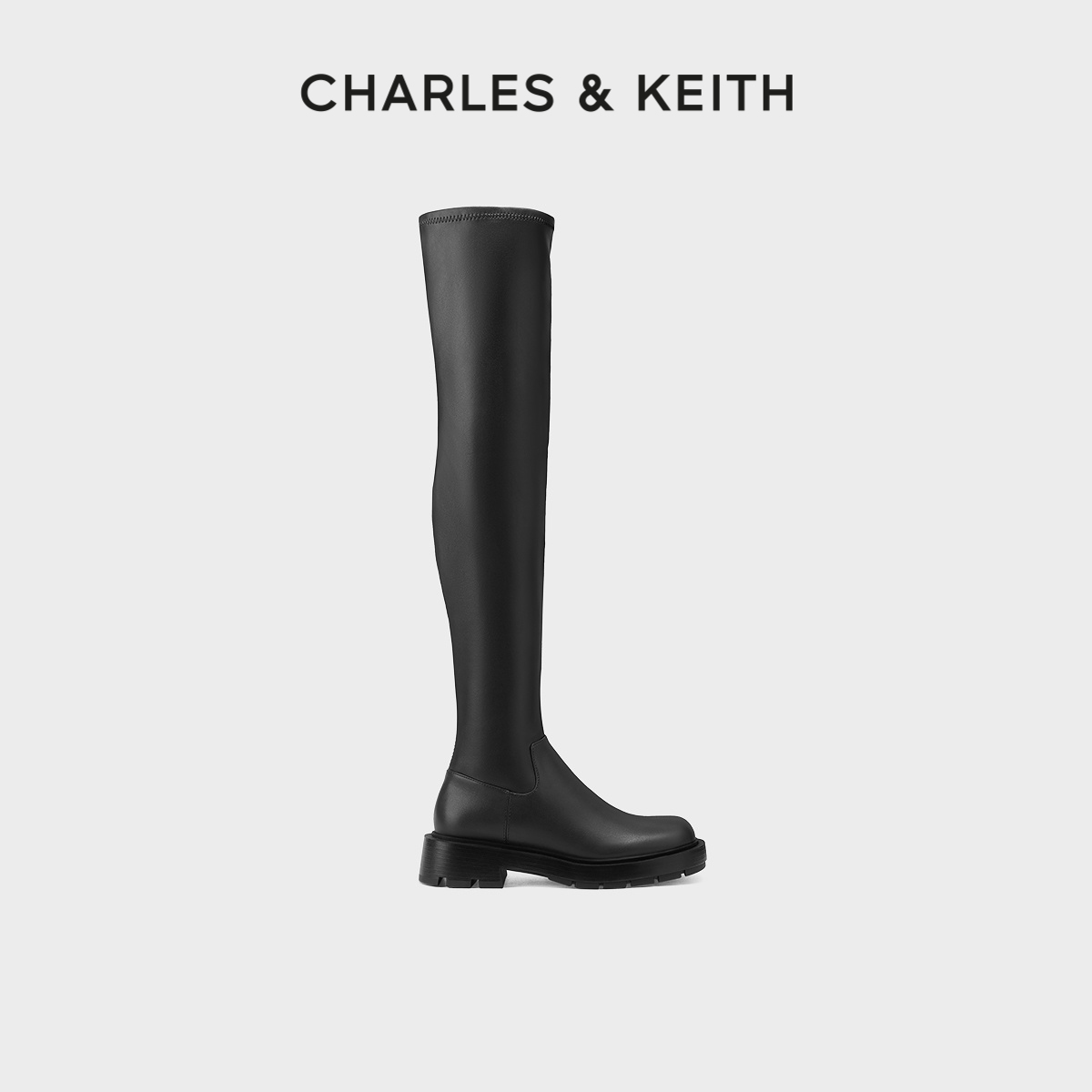 CHARLES&KEITH厚底长筒靴