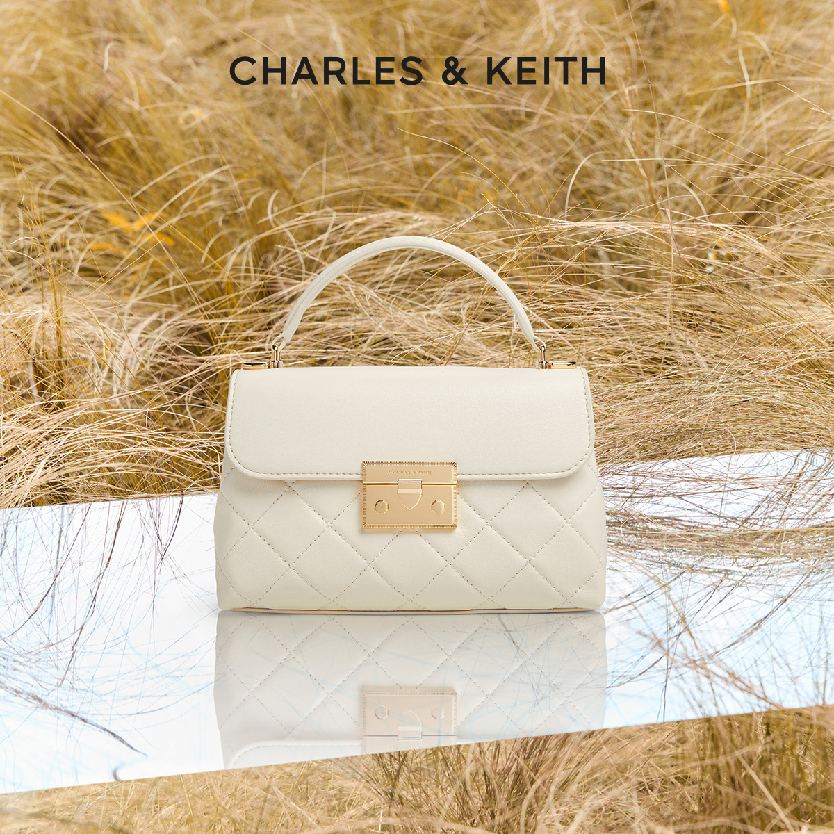 时尚通勤菱格斜挎包CHARLESKEITH