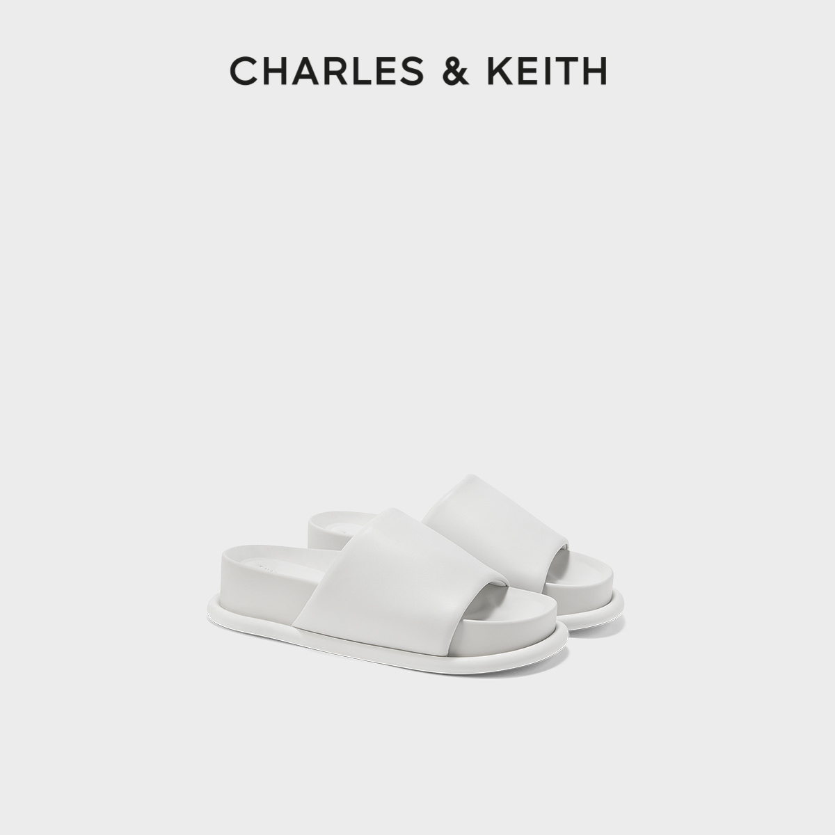 CHARLES&KEITH厚底一字拖