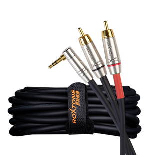 罗科斯通3.5转双莲花一分二AUX音频线手机台式机电脑接音箱功放线