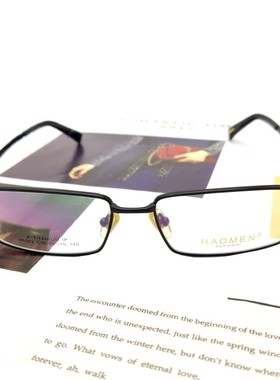 豪门全框H1052商务眼镜方款雅黑新款镜架镂空条纹男款板材耐腐蚀