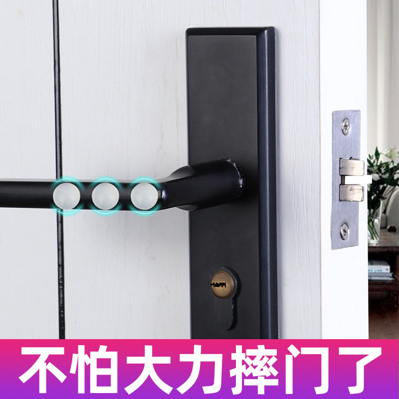 速发门贴厨房墙室房间门把置门锁防磕碰保护硅胶粒防撞垫装饰布手