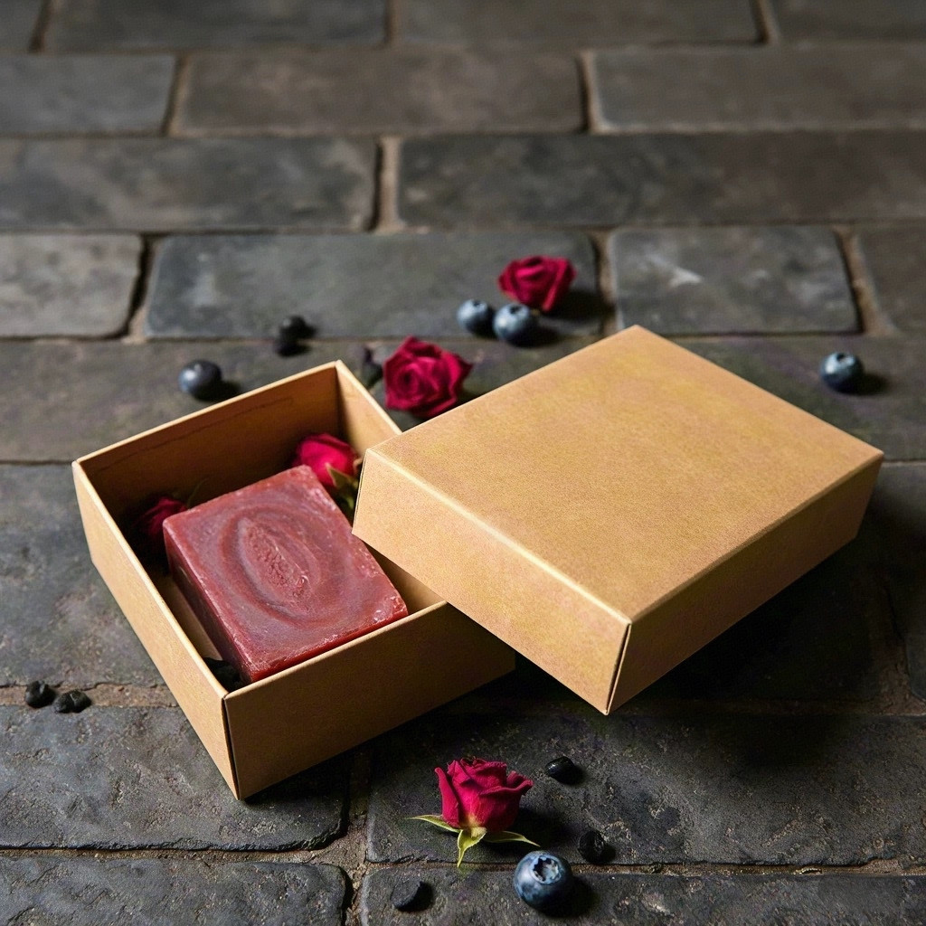 蓝莓玫瑰手工皂蓝庄9年老皂ph7植物天然古法冷制洗脸手发澡沐浴女