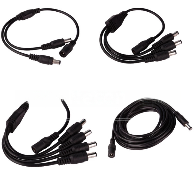 12V全铜DC一拖二监控电源线DC一