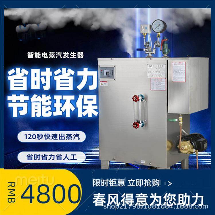 6KW电蒸汽锅炉工业商用电热蒸汽机热源电加热蒸汽发生器桥梁养护