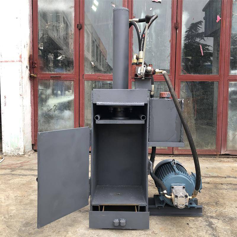 全钢板油漆桶压扁奶粉罐船上用垃圾压缩迷你型全钢板压手机充电宝