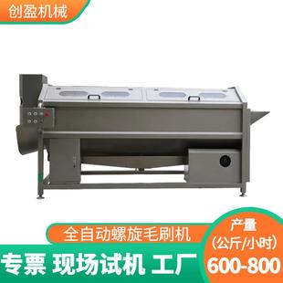 毛刷土豆清洗去皮机商用萝卜葛根芋头红薯去皮机螺旋毛辊去皮清洗
