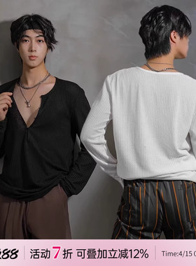 YES拉丁舞练功服新品男成人摩登舞国标舞服针织基础练功上衣YS534