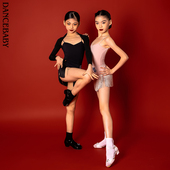 Dancebaby拉丁舞服2026新款 高级练功服女童吊带体服上衣DAS707