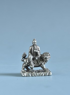 白铜太乙真人铜像摆件