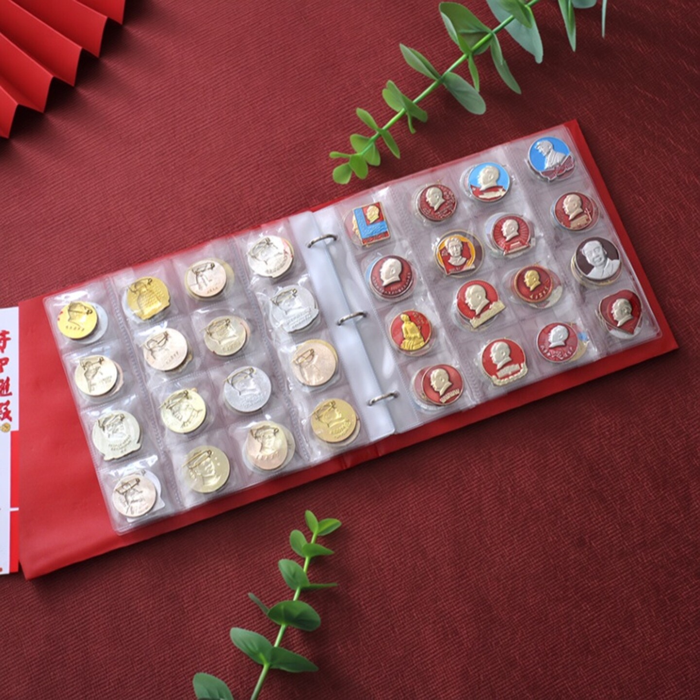 活扣毛主席像章商务礼品不同红宝章佩戴章配收藏册纪念章收藏品