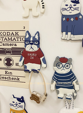 可爱猫咪冰箱贴挂钩磁性磁吸